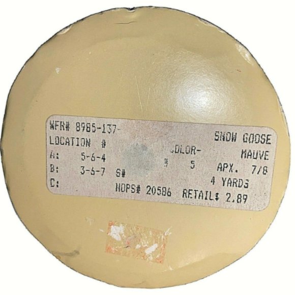 Ribbon Snow Goose Mauve WFR Ribbon Corp 7/8" Wide New Old Stock Vintage - Picture 3 of 9